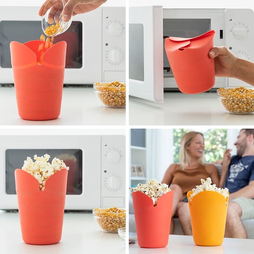 Sammenfoldelige silikone Popcorn Poppers Popbox InnovaGoods (Pakke med 2)_12