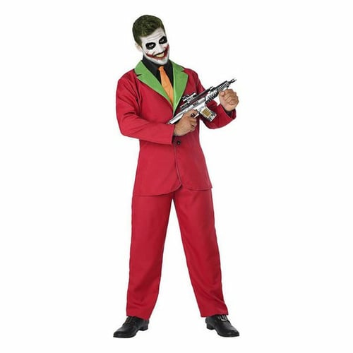 Kostume til voksne Mande klovn Joker Rød, str. XS/S_0