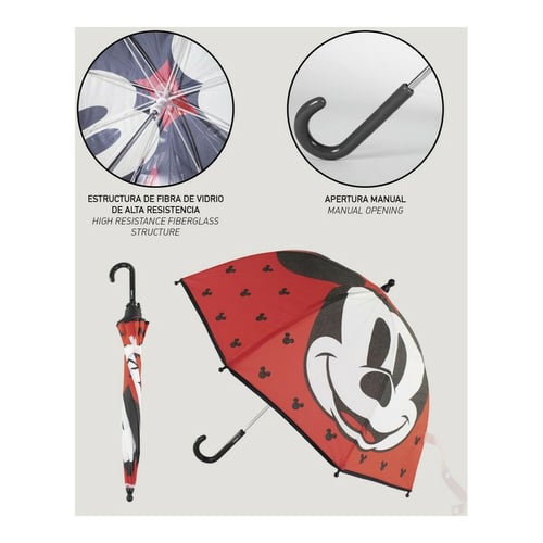 Paraply Mickey Mouse Rød_2