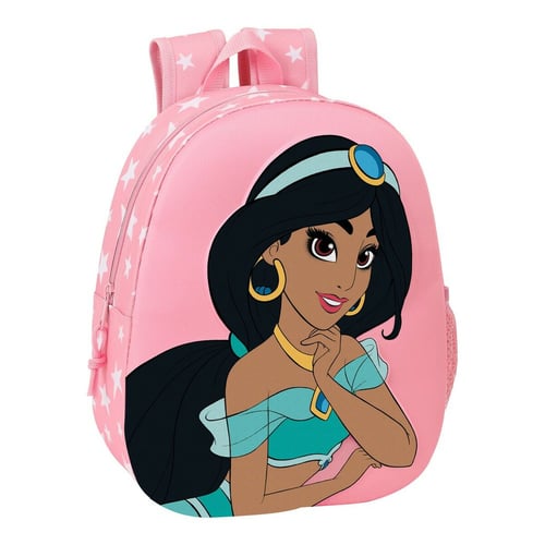 3D Skoletaske Disney Jasmine Pink - picture