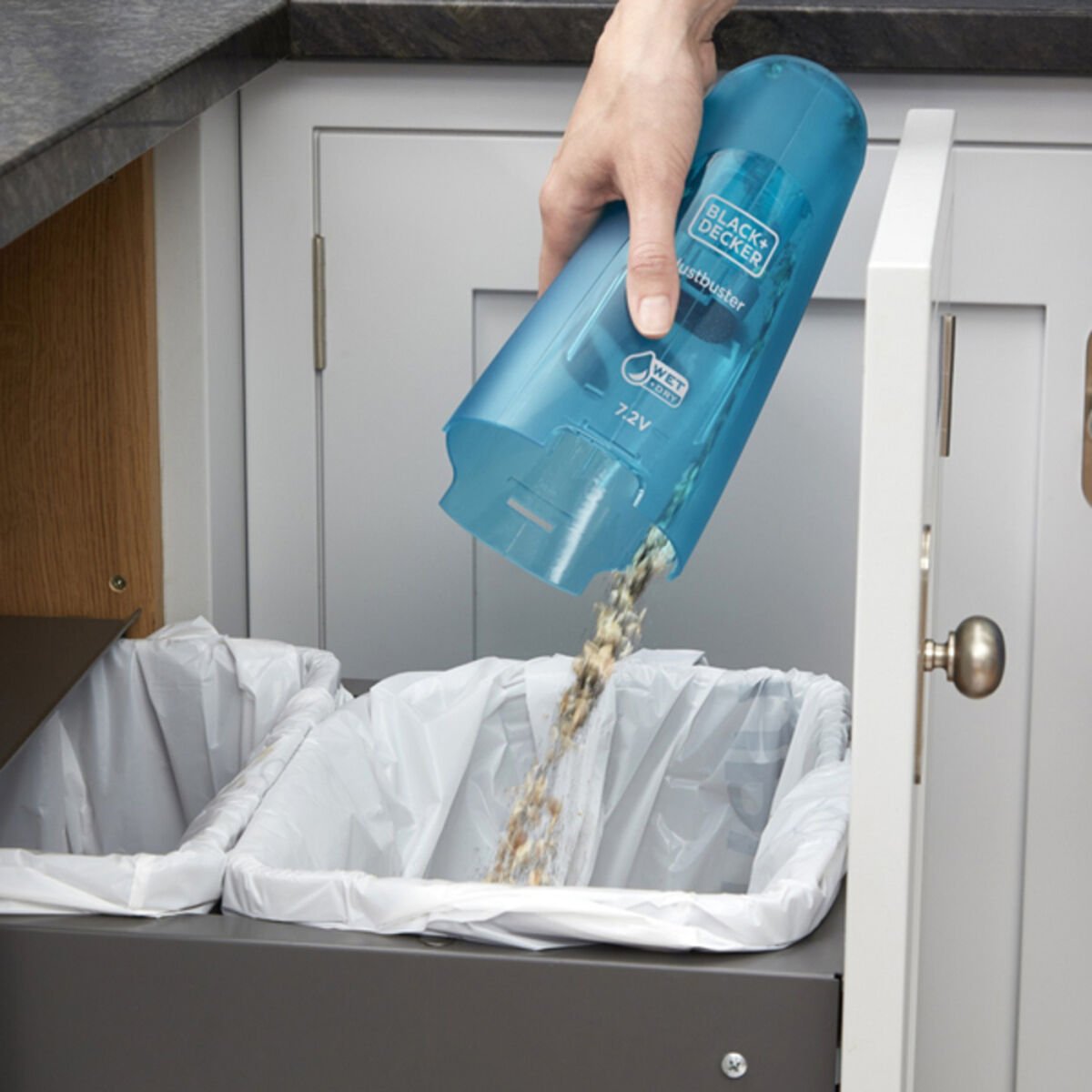 Cyclonic Hand-held Vacuum Cleaner Black & Decker WDC115WA 0,38 L 65 dB 7W White Blue_14