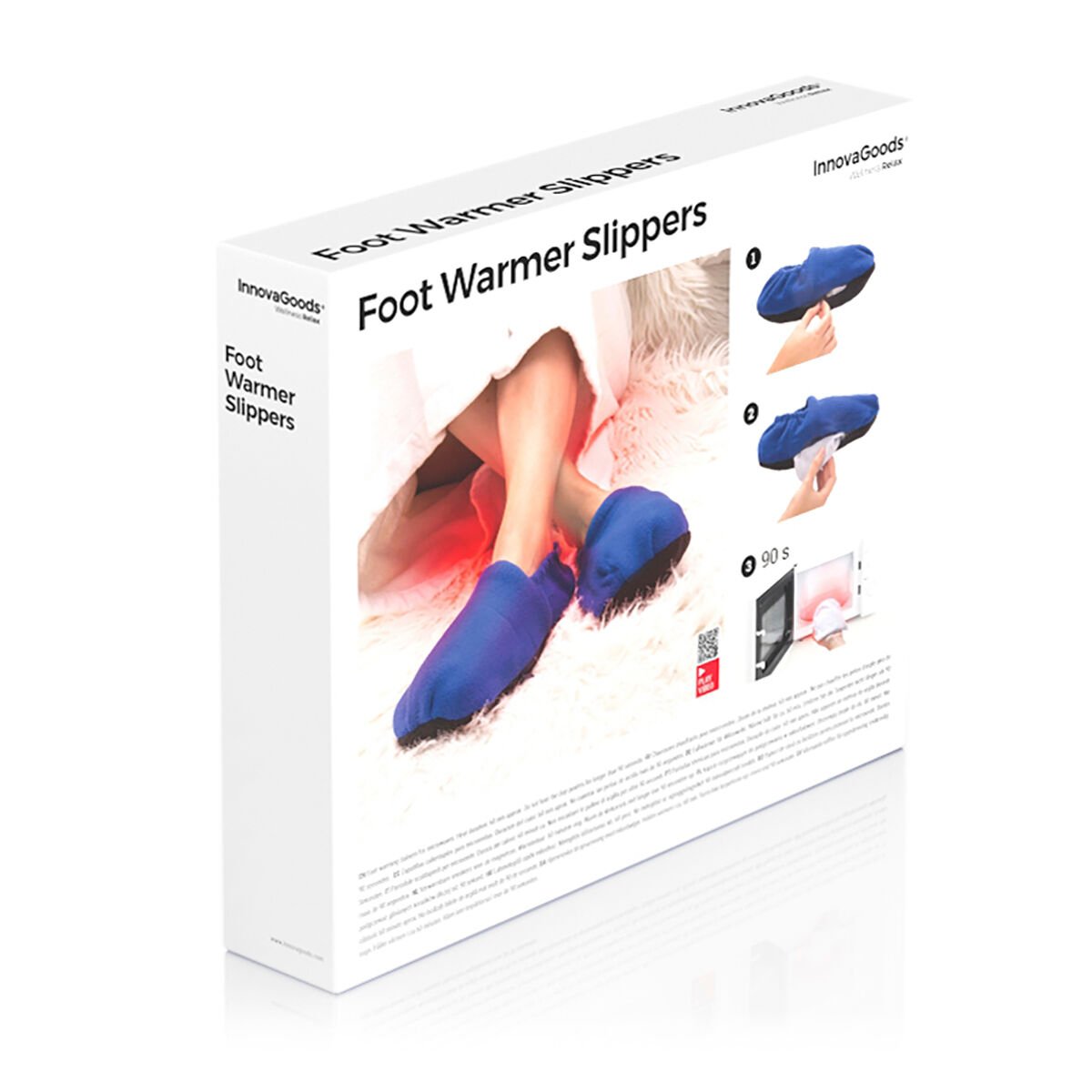 Microwavable Heated Slippers InnovaGoods Blue_48
