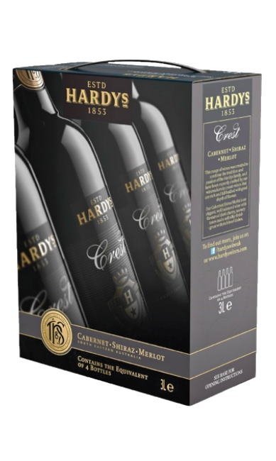 Hardys Crest Cab/Shiraz/Merlot 14% 3l_0