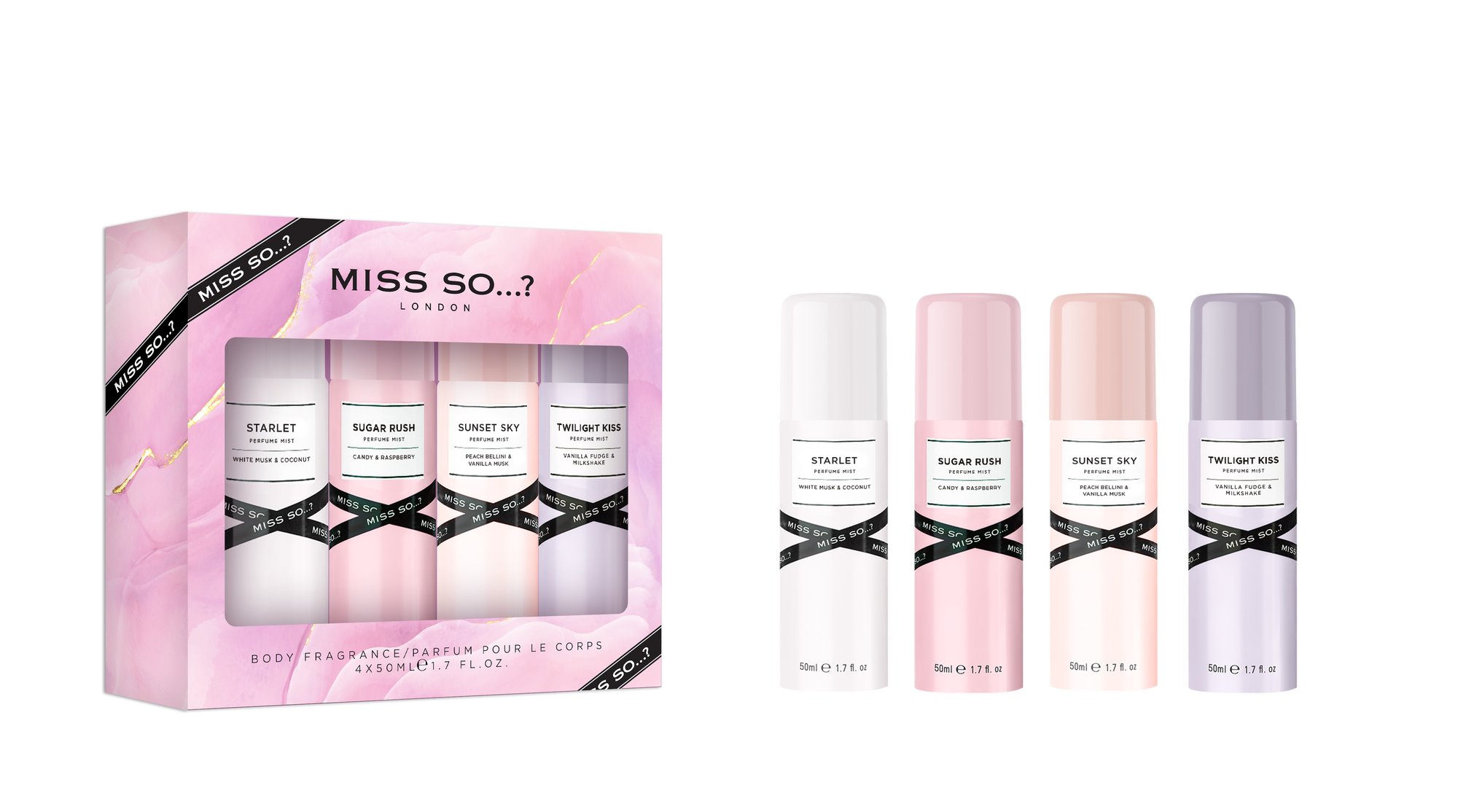 <div>Miss So...? Mini Body Fragrance Mist Gift Set 4 x 50 ml&nbsp;</div>_0