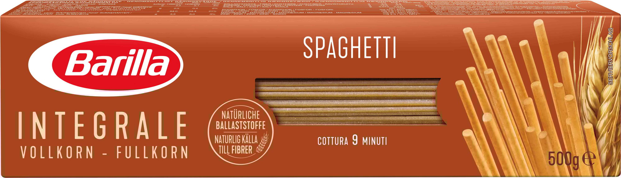 Barilla Spaghetti Integrale 500g_0