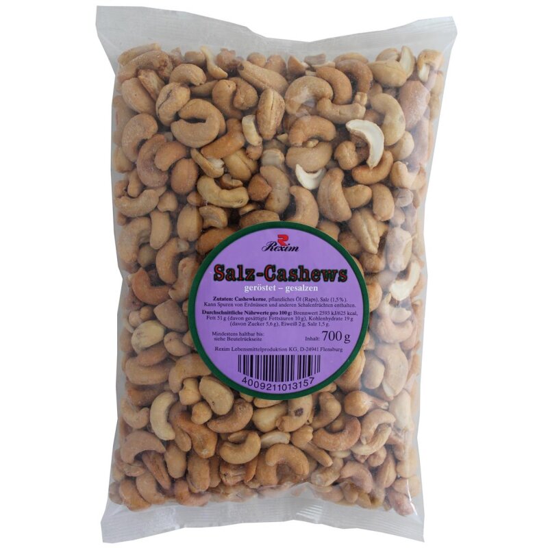 Rexim Salted Roasted Cashews 700g_0