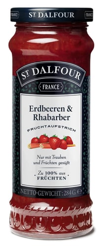 St. Dalfour Strawberries & Rhubarb Jam 284g_0
