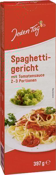 Jeden Tag Spaghetti m. tomatsauce 397g_0