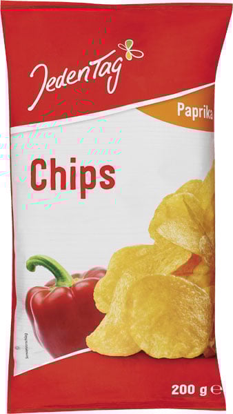 Jeden Tag Chips m. paprika 200g_0