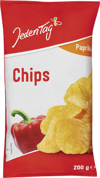 Jeden Tag Chips m. paprika 200g_0