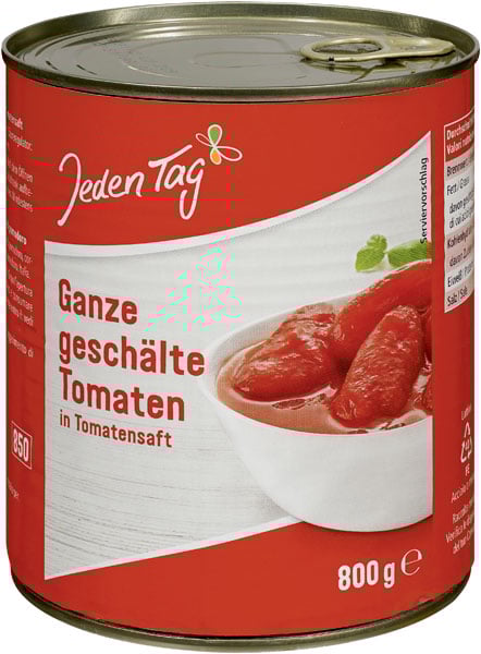 Jeden Tag Flåede Tomater 850ml_0