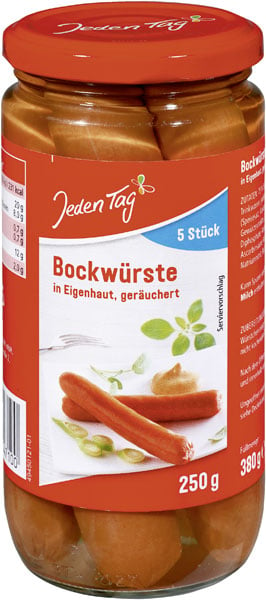 Jeden Tag Bockwurst 250g_0