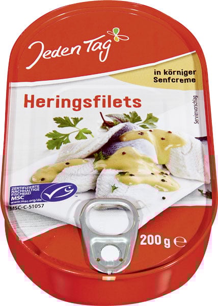 Jeden Tag Heringsfilet i sennepsauce 200g_0
