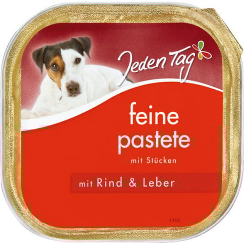 Jeden Tag Hundemad m/oksekød & lever 300g_0