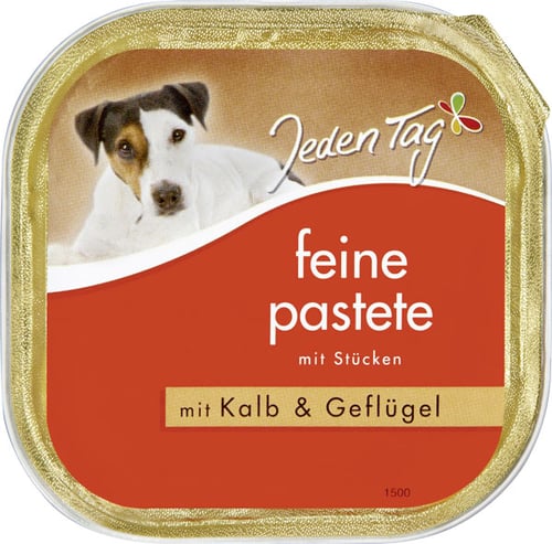 Jeden Tag Hundemad m/kalvekød & fjerkræ 300g_0