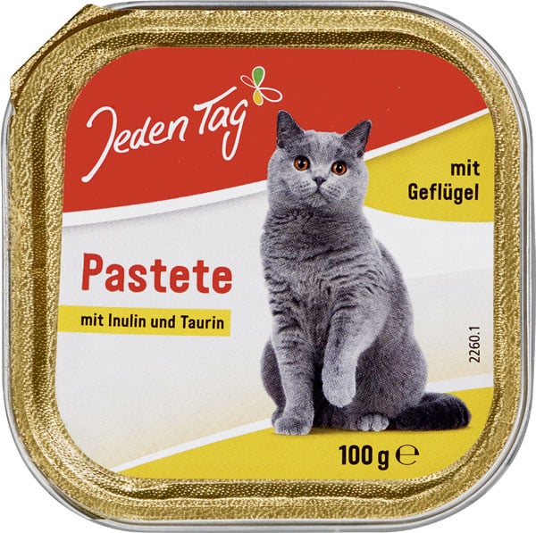 Jeden Tag Kattemad Paté m/kalkun, taurin & inulin 100g_0