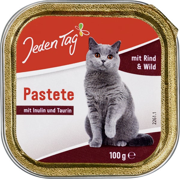 Jeden Tag Kattemad Paté m/oksekød, vildt, taurin & inulin 100g_0