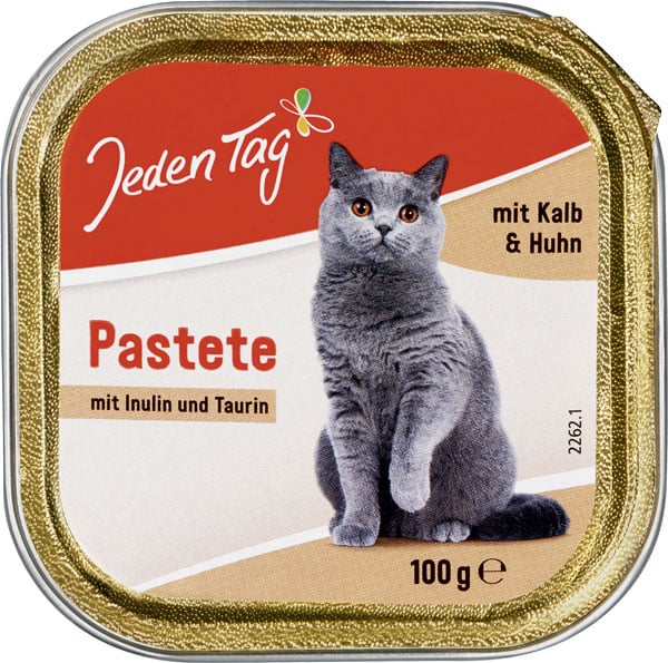 Jeden Tag Kattemad Paté m/kalvekød & kylling 100g_0