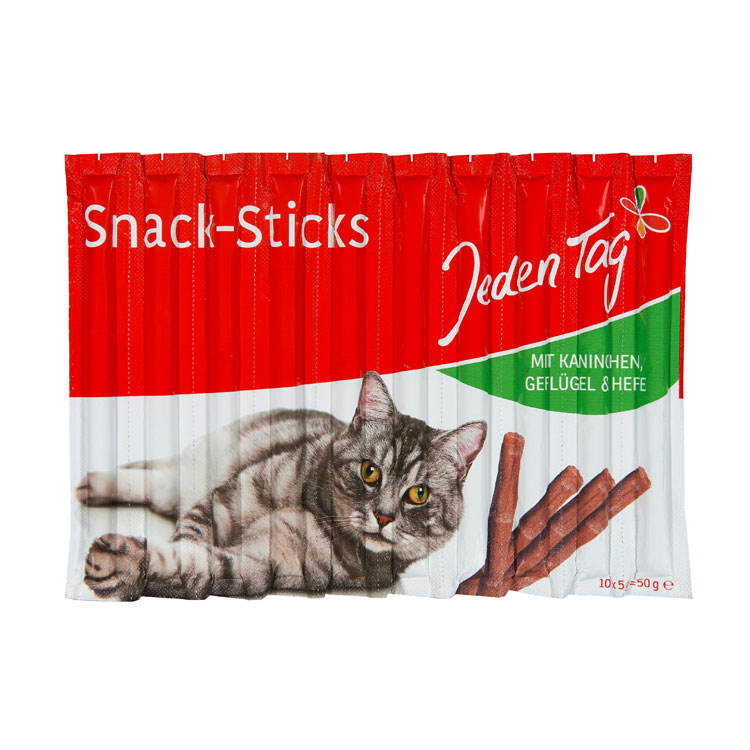 <div>Jeden Tag Cat snack sticks rabbit poultry &amp; yeast 10x50g</div>_0