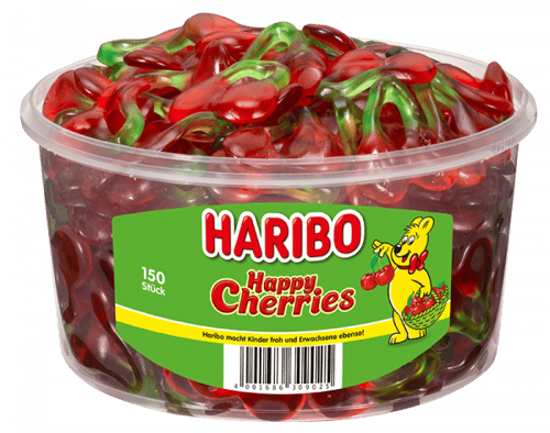 Haribo Happy Cherries 1,2kg 150st - picture
