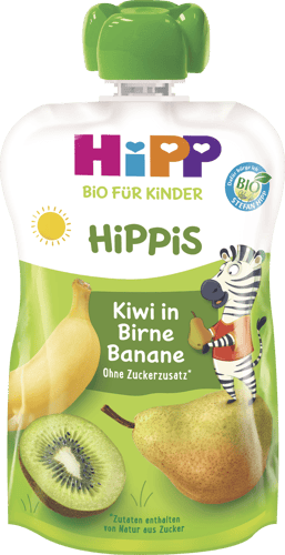Hipp Hippis Bio Charlie Zebra Kiwi I Pære Banan 100g_0
