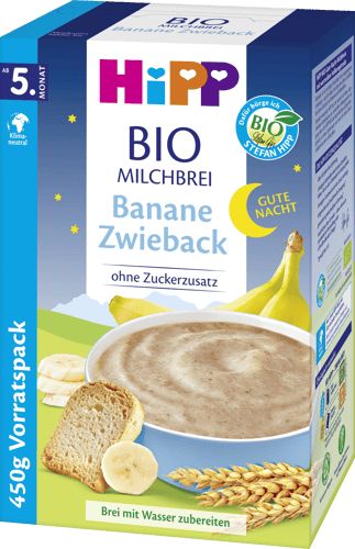 Hipp Bio Melkegrøt Bananboks 450g_0