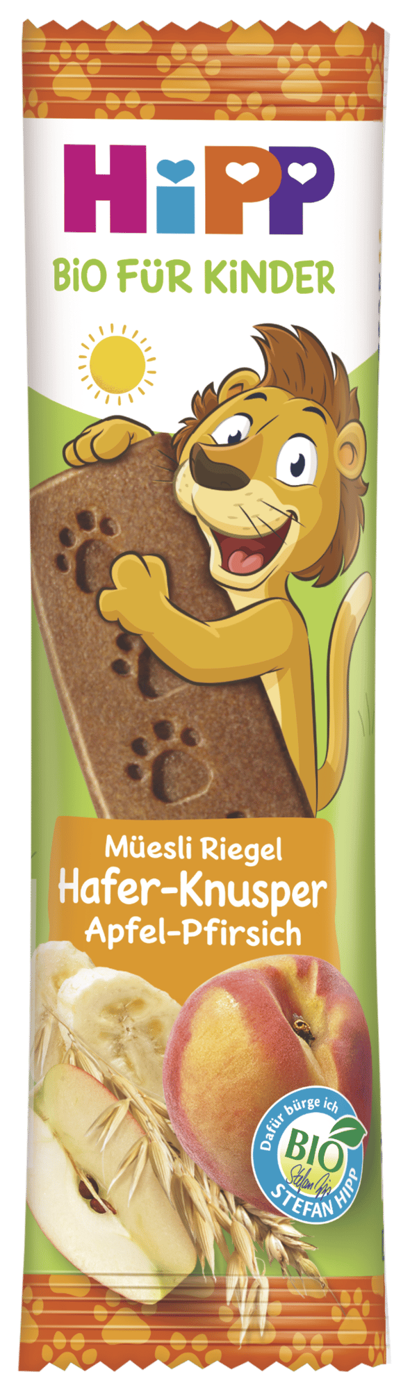 Hipp Bio Bar Havre Sprød Æble Fersken 20g_0