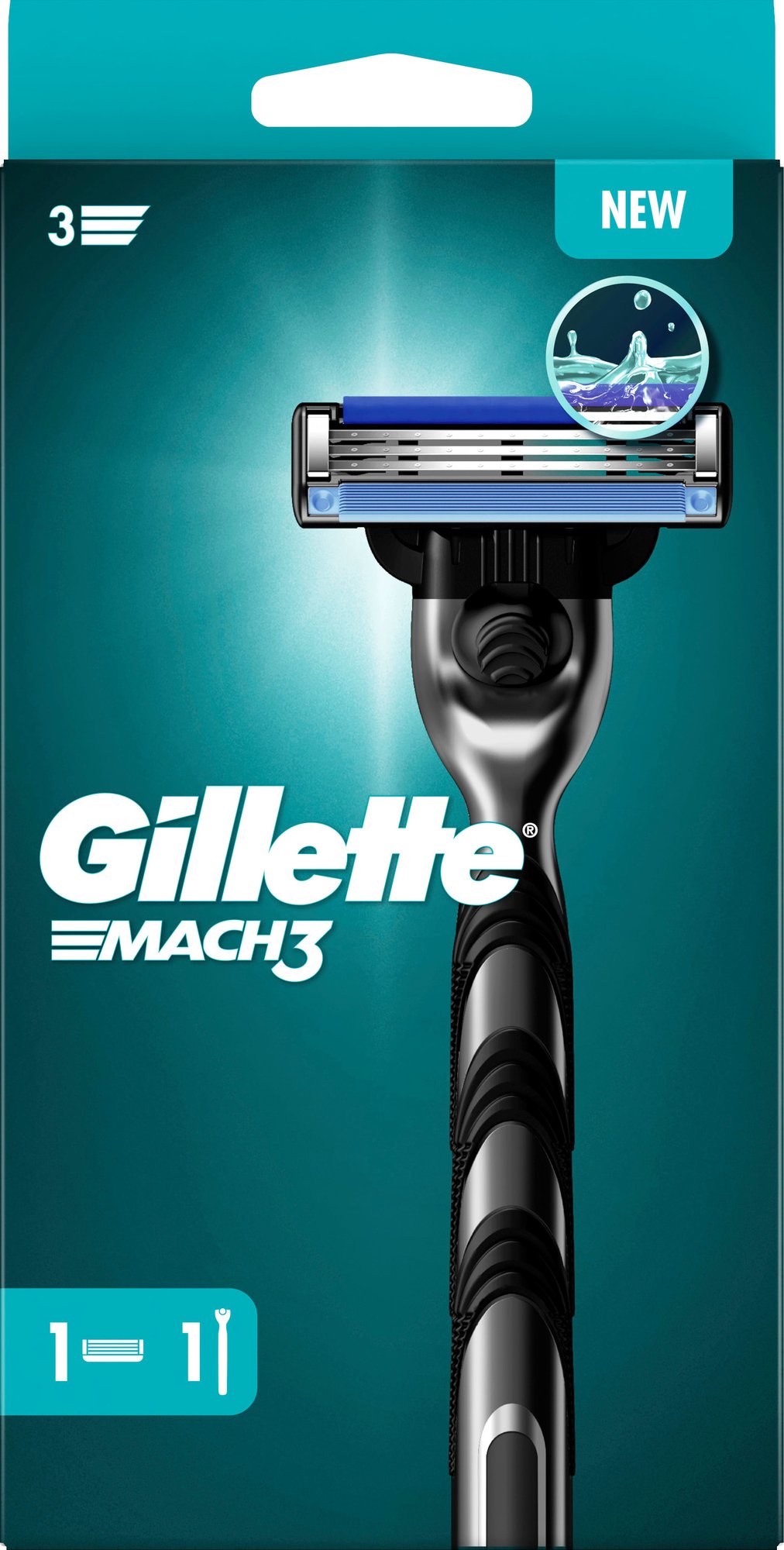 Gillette Mach3 Razor + 1 Blade_0