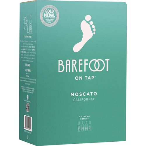 Barefoot Moscato Tør Hvid 9% 3l_0