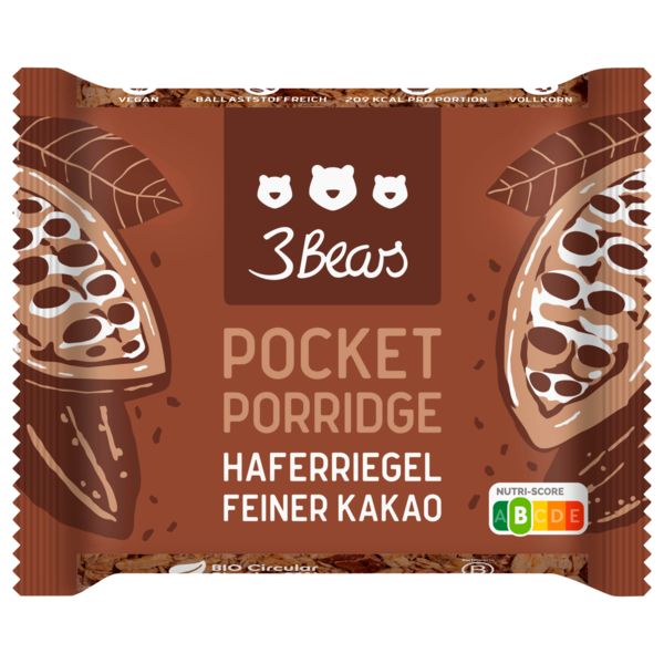 3Bears Pocket Porridge Fine Cocoa 55g_0