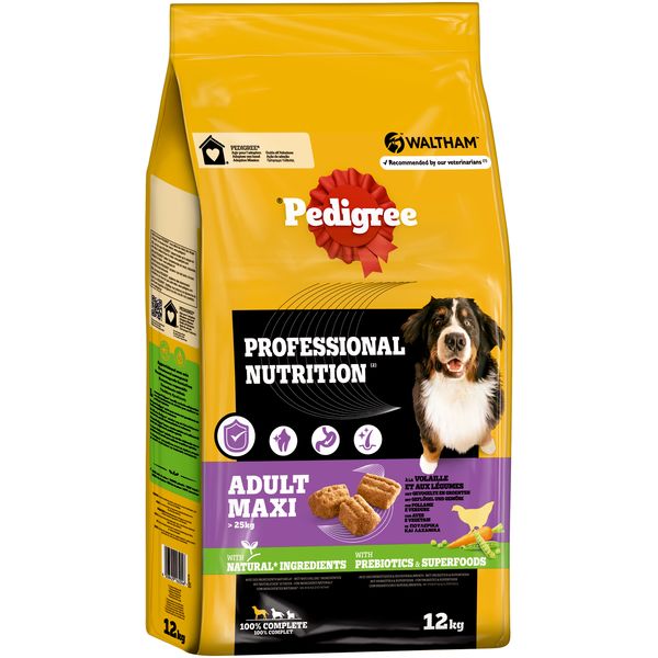 Pedigree Professional Nutrition Adult Poultry and Vegetables > 25kg Maxi 12 kg_0