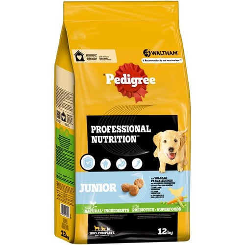 Pedigree Professional Nutrition Junior Fjerkræ og grøntsager 12 kg_0