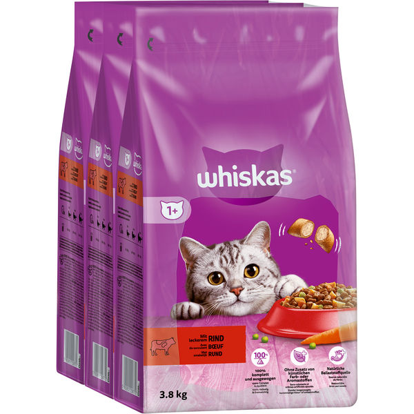 Whiskas Adult dry food with beef 3,8kg_0