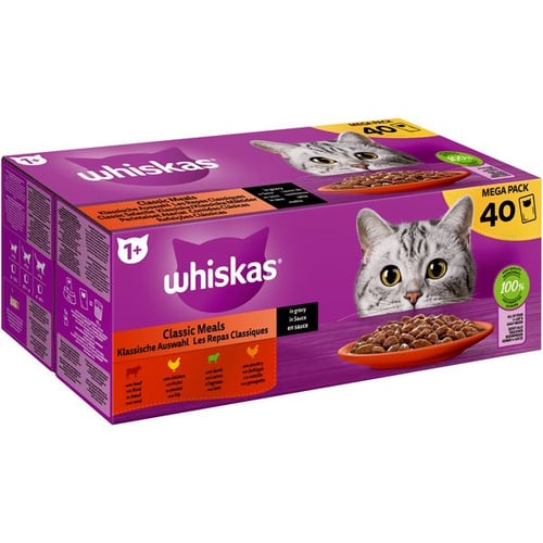 Whiskas portionspose Multipack 7+ Fiskesortiment i gelé 40x85g_0