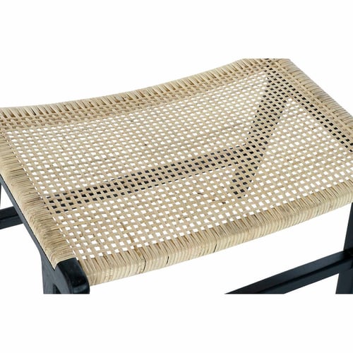 Barhocker DKD Home Decor Schwarz Rattan Teakholz (65 x 47 x 40 cm)_4