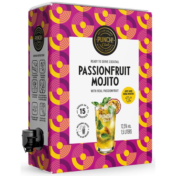 Punch Club Passion Fruit Mojito Cocktail 12,5% BiB 1,5l_0