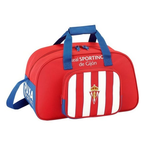 Sporttasche Real Sporting de Gijón Rot Weiß (40 x 24 x 23 cm)_1