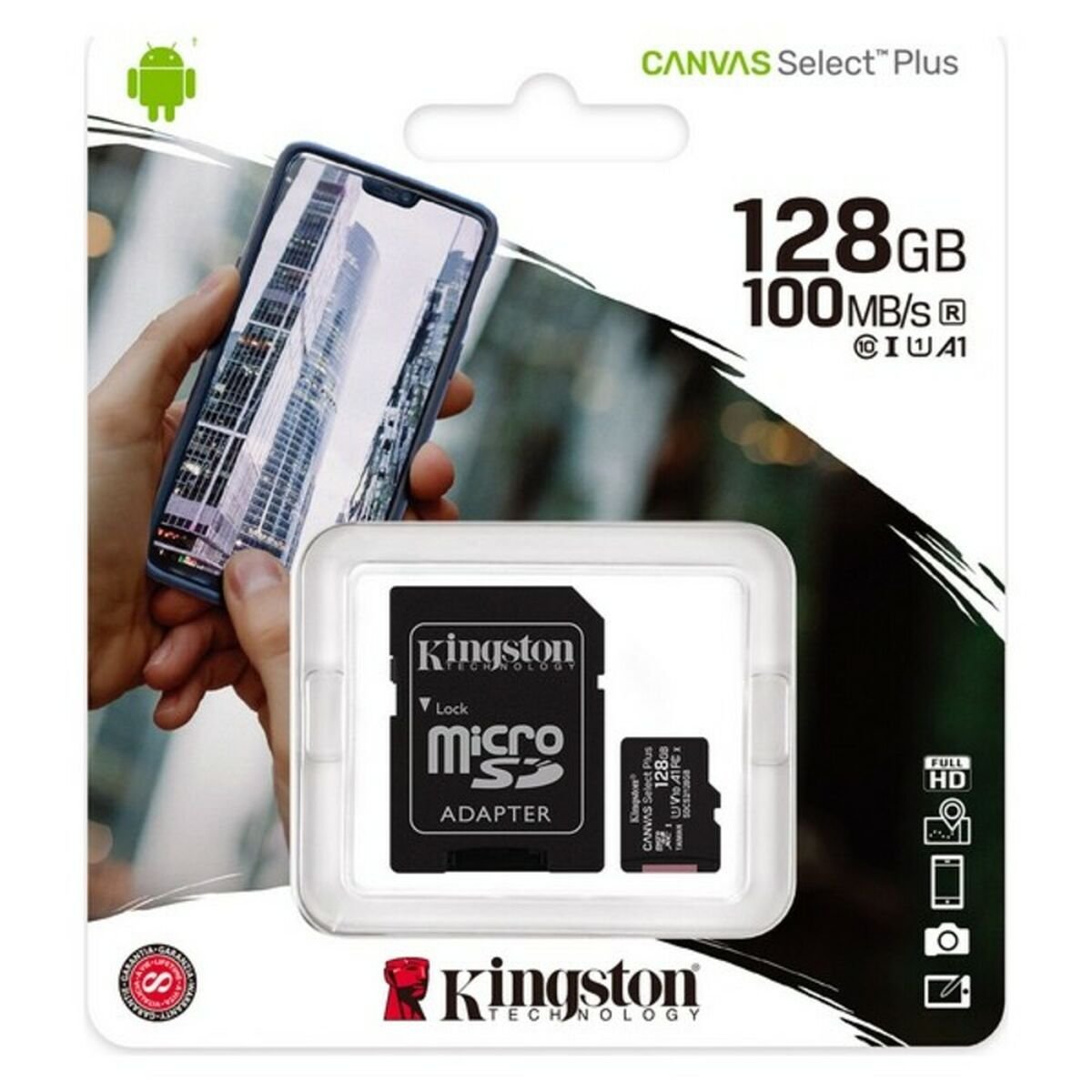 Micro SD Memory Card with Adaptor Kingston SDCS2 100 MB/s exFAT_5