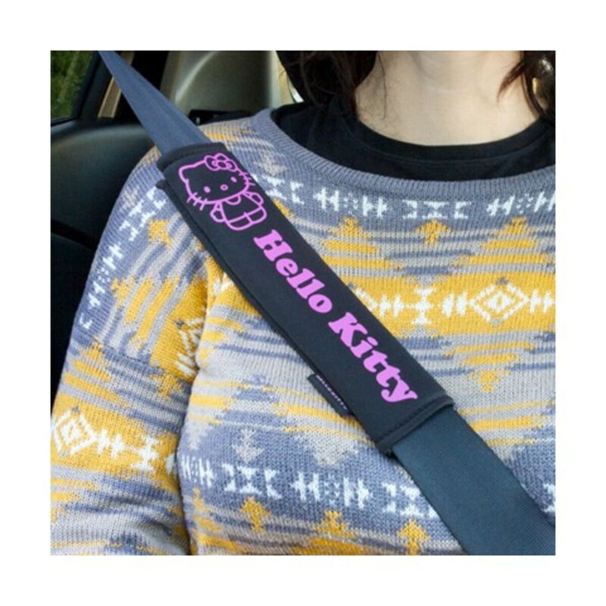 "Seat Belt Pads HELLO KITTY CS4 Black"_5