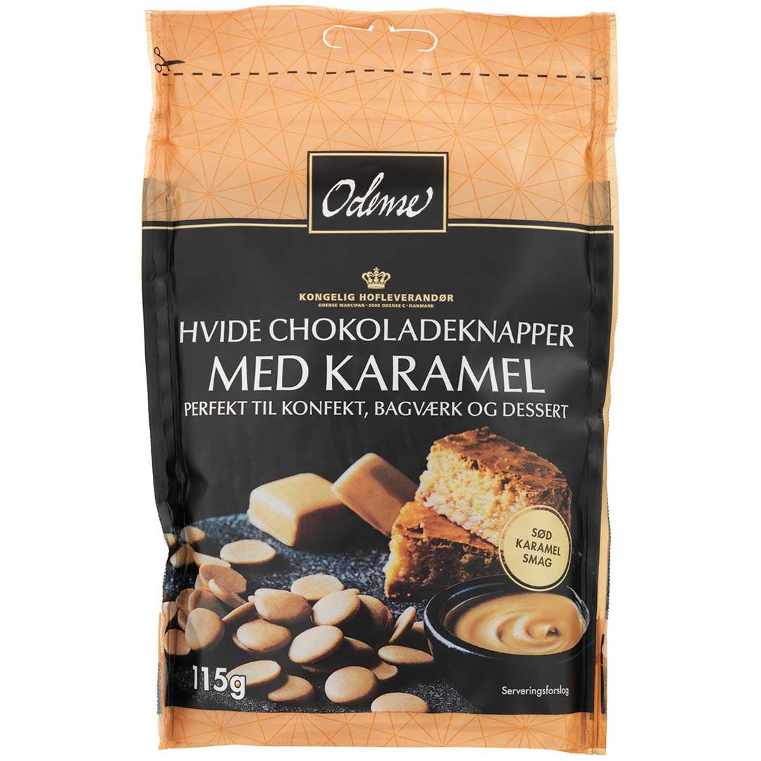 Odense White Chocolate Buttons with Caramel 115g_0