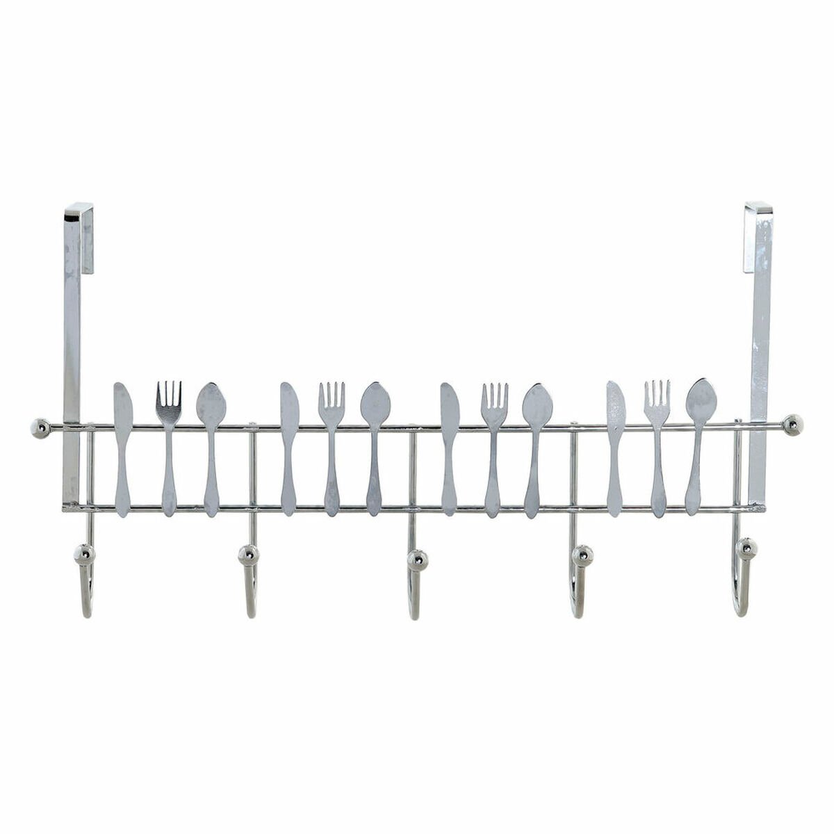 Door Coat Rack DKD Home Decor Silver Metal Pieces of Cutlery (34 x 17 x 9 cm)_1