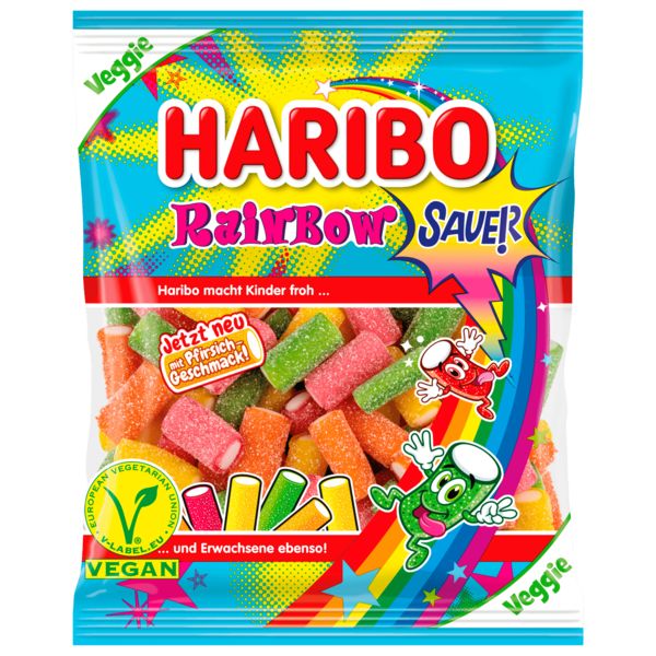 Haribo Rainbow Fizz Veggie (vegan) 160g_0