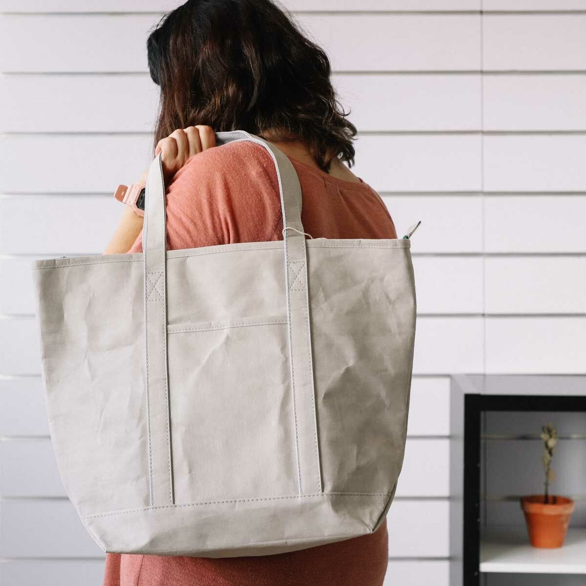 Shopping Bag KSIX kraft paper Polyester Grey_7