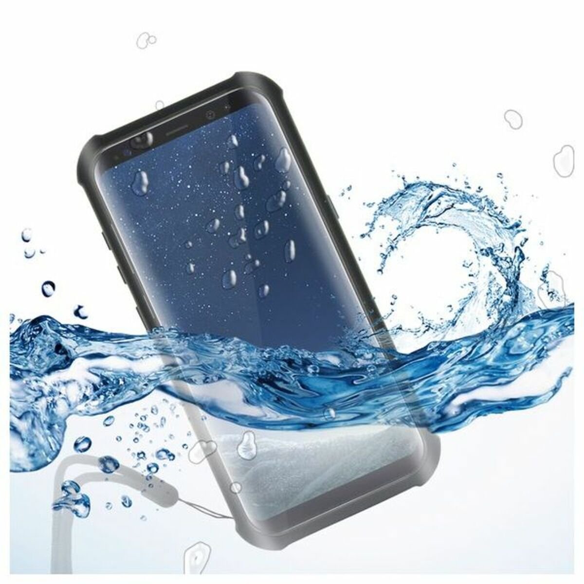 Waterproof case Samsung Galaxy S8+ KSIX Aqua Case Black Transparent_1