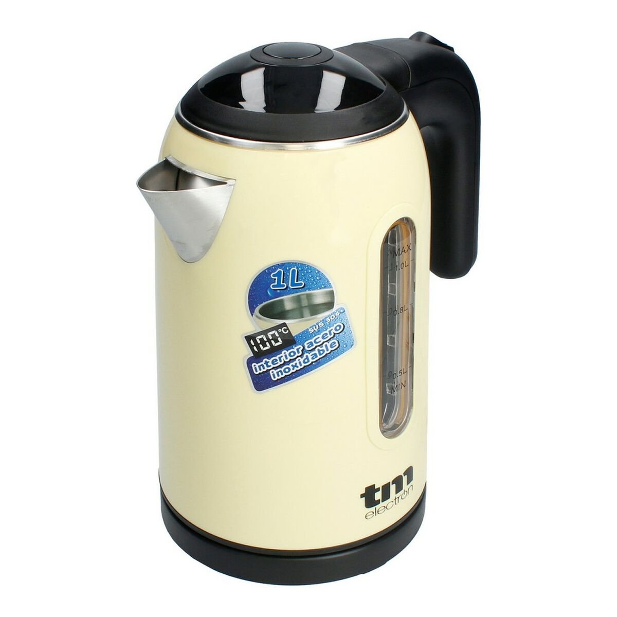 Electric Kettle with LED Light TM Electron Stainless steel Cream_3