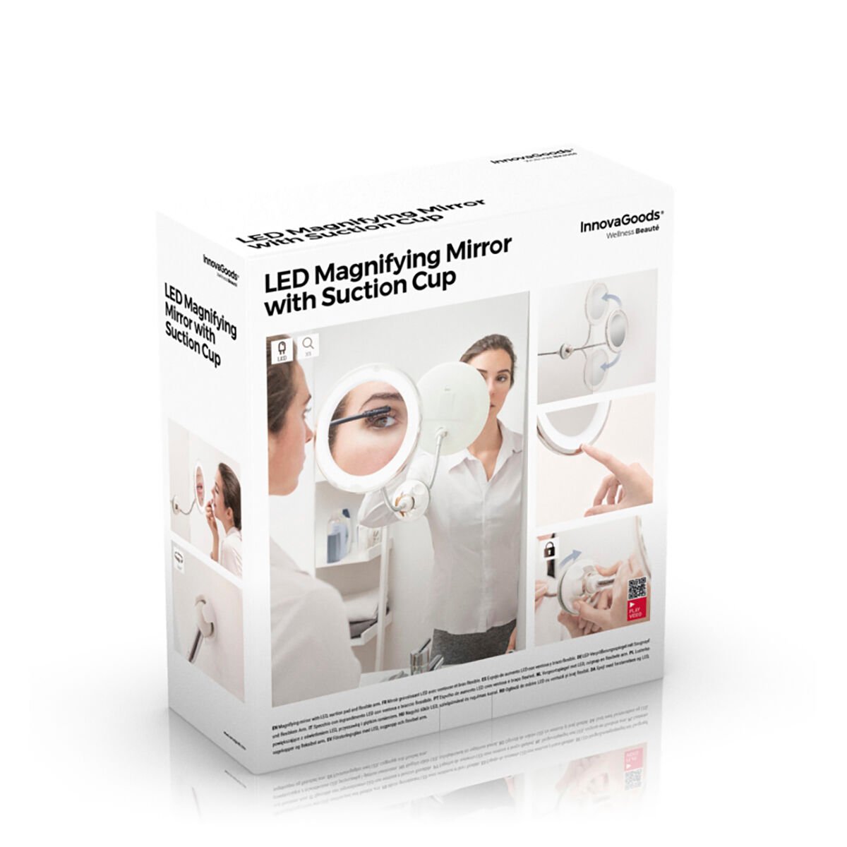 LED magnifying mirror with Flexible Arm and Suction Pad Mizoom InnovaGoods_36