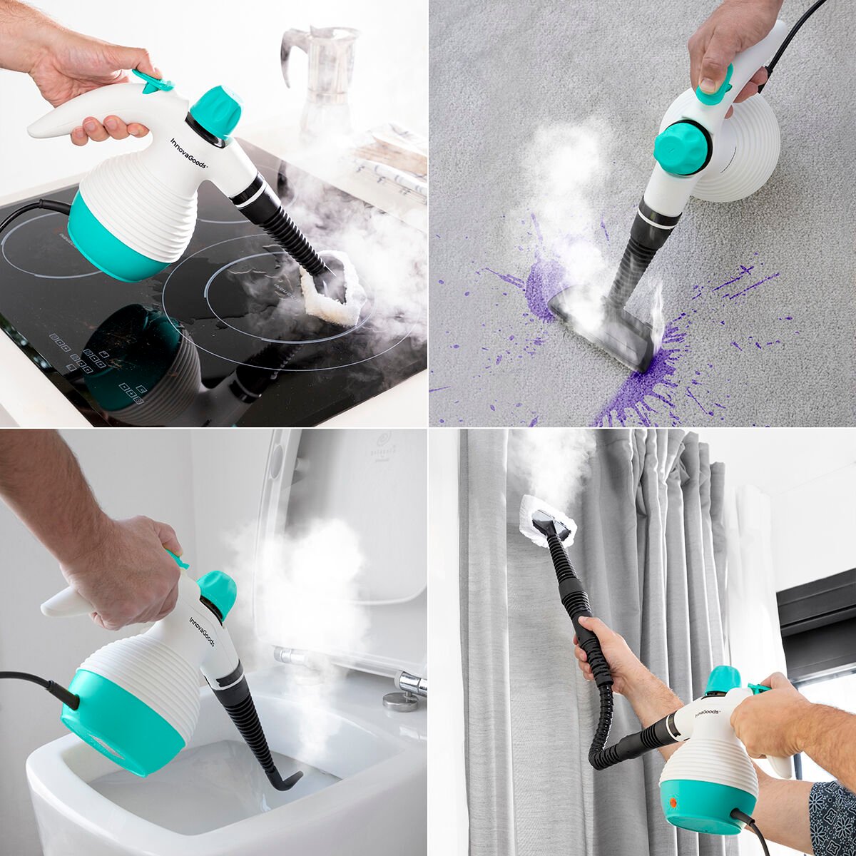 Multi-purpose, 9-in-1 Hand-held Steamer with Accessories Steany InnovaGoods 0,35 L 3 Bar 1000W_25