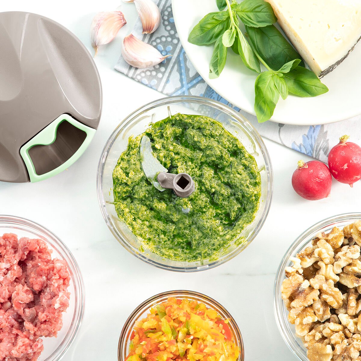 Manual mini chopper with pull cord Spinop InnovaGoods_6