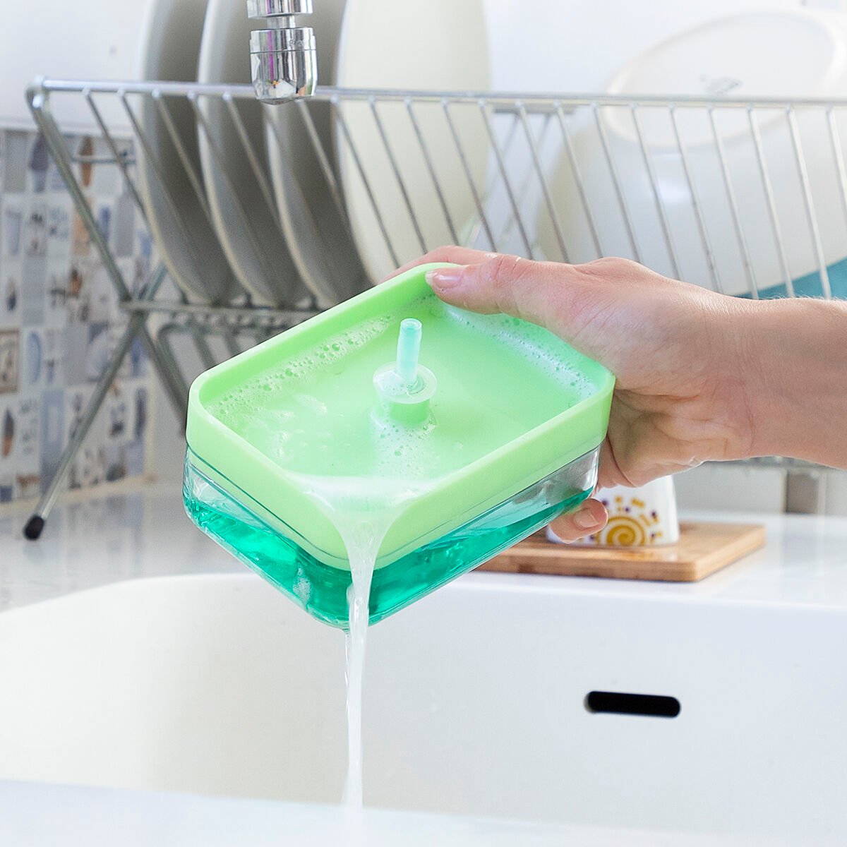 2-in-1 Soap Dispenser for the Kitchen Sink Pushoap InnovaGoods_29