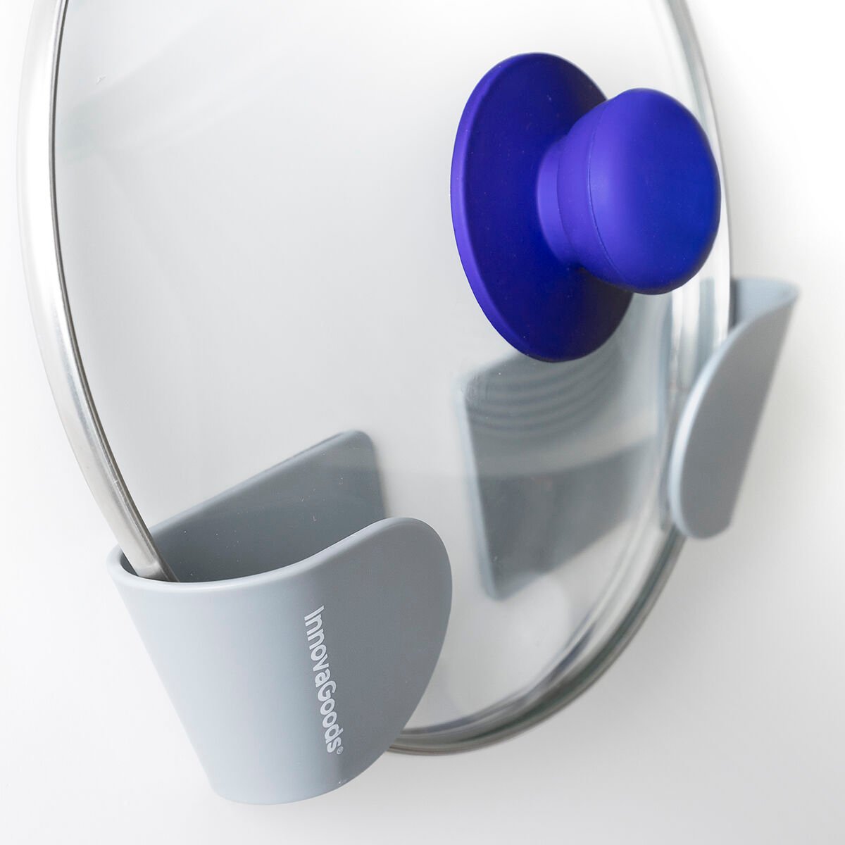 Set of 3 Adhesive Holders for Saucepan Lids Smarack InnovaGoods_12